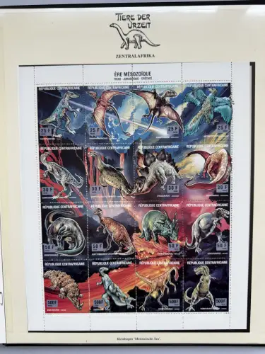 Motiv Tiere der Urzeit / Dinos - Afrika ** im Lindner-Vordruckbinder, 69 Seiten