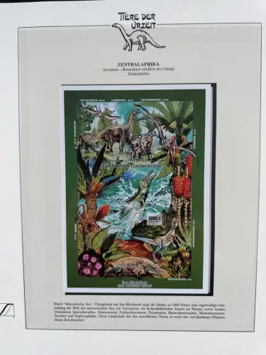 Motiv Tiere der Urzeit / Dinos - Afrika ** im Lindner-Vordruckbinder, 69 Seiten
