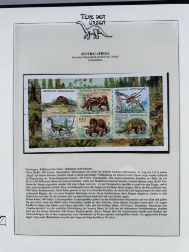 Motiv Tiere der Urzeit / Dinos - Afrika ** im Lindner-Vordruckbinder, 69 Seiten
