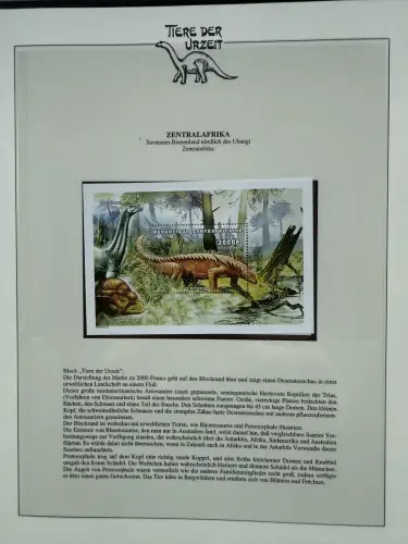 Motiv Tiere der Urzeit / Dinos - Afrika ** im Lindner-Vordruckbinder, 69 Seiten