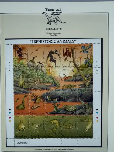 Motiv Tiere der Urzeit / Dinos - Afrika ** im Lindner-Vordruckbinder, 69 Seiten
