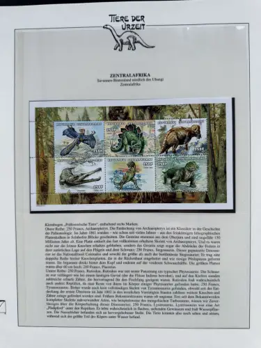 Motiv Tiere der Urzeit / Dinos - Afrika ** im Lindner-Vordruckbinder, 69 Seiten
