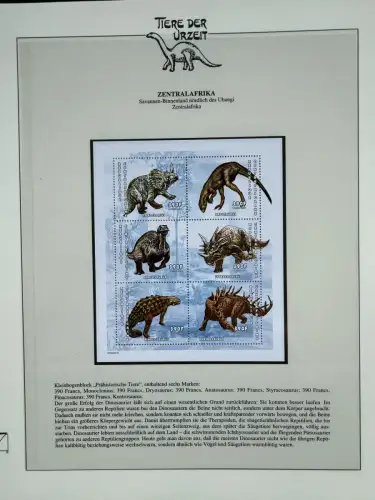 Motiv Tiere der Urzeit / Dinos - Afrika ** im Lindner-Vordruckbinder, 69 Seiten