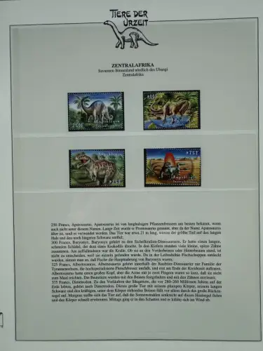 Motiv Tiere der Urzeit / Dinos - Afrika ** im Lindner-Vordruckbinder, 69 Seiten