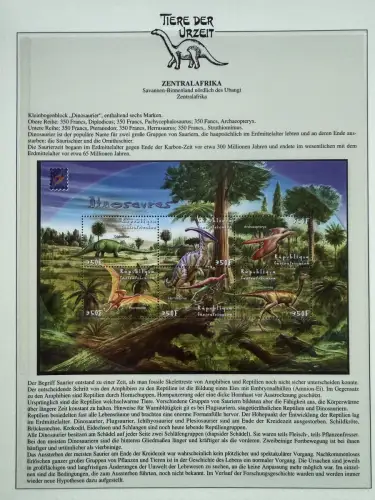 Motiv Tiere der Urzeit / Dinos - Afrika ** im Lindner-Vordruckbinder, 69 Seiten