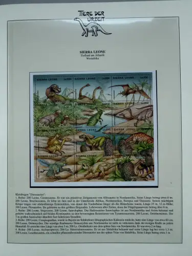 Motiv Tiere der Urzeit / Dinos - Afrika ** im Lindner-Vordruckbinder, 69 Seiten