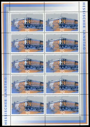 2030 Parlamente Hessen Weisbaden - 10er-Bogen mit PLF I zusätzliche Figur **