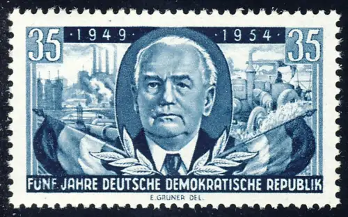 444 Fünf Jahre DDR 35 Pf, postfrisch **