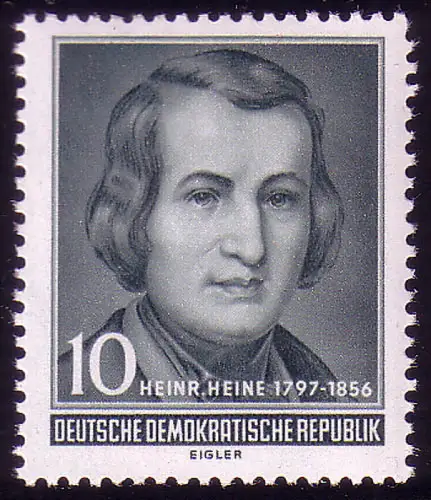 516 Heinrich Heine 10 Pf, postfrisch **
