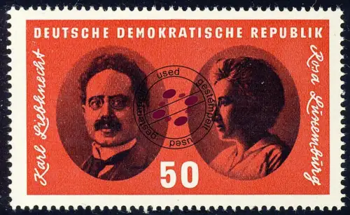 1155 Reichskonferenz Spartakus aus Bl. 25, 50 Pf, gestempelt O