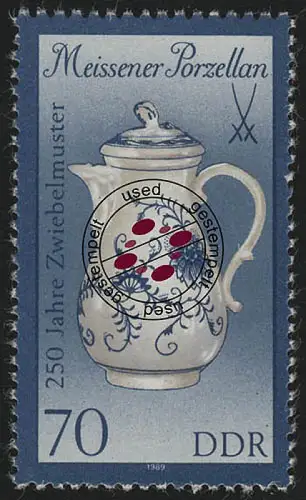 3244 I Meissener Porzellan 70 Pf, Kleinformat, O