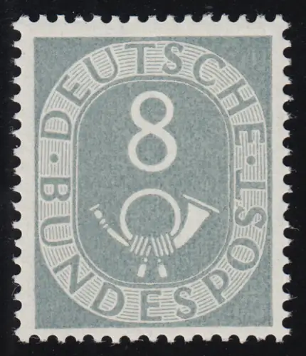127 Posthorn 8 Pf, postfrisch **