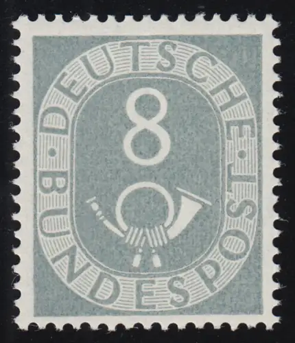 127 Posthorn 8 Pf, postfrisch **