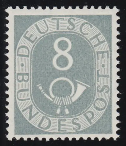 127 Posthorn 8 Pf, postfrisch **