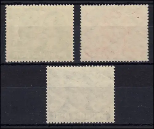 61-63 Goethe 1949, kompletter Satz Originalgummierung, kleine Mängel