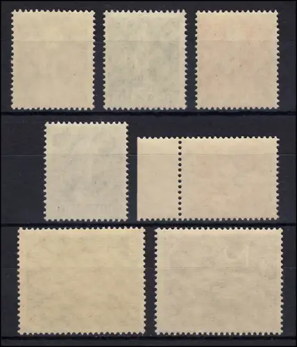 35-41 Stephan / UPU 1949, 7 Werte komplett, sauber postfrischer Satz **