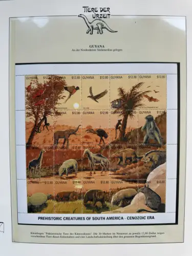 Motiv Tiere der Urzeit / Dinos - Südamerika ** Lindner-Vordruckbinder, 35 Seiten