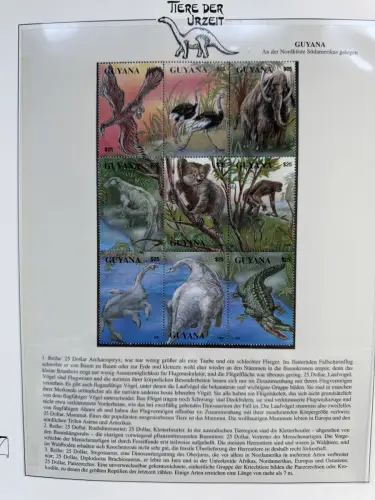Motiv Tiere der Urzeit / Dinos - Südamerika ** Lindner-Vordruckbinder, 35 Seiten