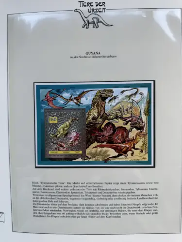 Motiv Tiere der Urzeit / Dinos - Südamerika ** Lindner-Vordruckbinder, 35 Seiten