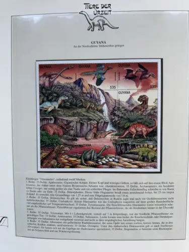 Motiv Tiere der Urzeit / Dinos - Südamerika ** Lindner-Vordruckbinder, 35 Seiten