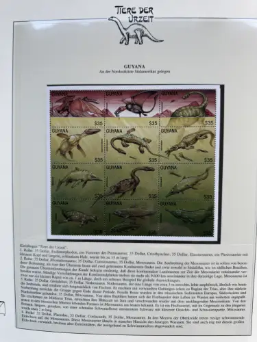 Motiv Tiere der Urzeit / Dinos - Südamerika ** Lindner-Vordruckbinder, 35 Seiten