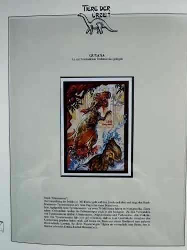 Motiv Tiere der Urzeit / Dinos - Südamerika ** Lindner-Vordruckbinder, 35 Seiten