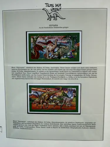 Motiv Tiere der Urzeit / Dinos - Südamerika ** Lindner-Vordruckbinder, 35 Seiten