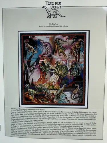 Motiv Tiere der Urzeit / Dinos - Südamerika ** Lindner-Vordruckbinder, 35 Seiten