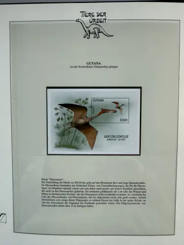 Motiv Tiere der Urzeit / Dinos - Südamerika ** Lindner-Vordruckbinder, 35 Seiten