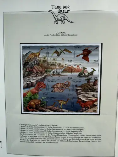 Motiv Tiere der Urzeit / Dinos - Südamerika ** Lindner-Vordruckbinder, 35 Seiten