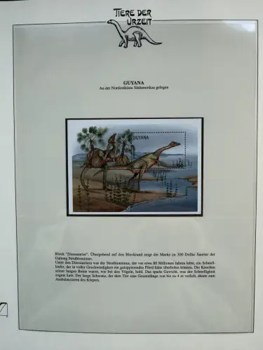 Motiv Tiere der Urzeit / Dinos - Südamerika ** Lindner-Vordruckbinder, 35 Seiten