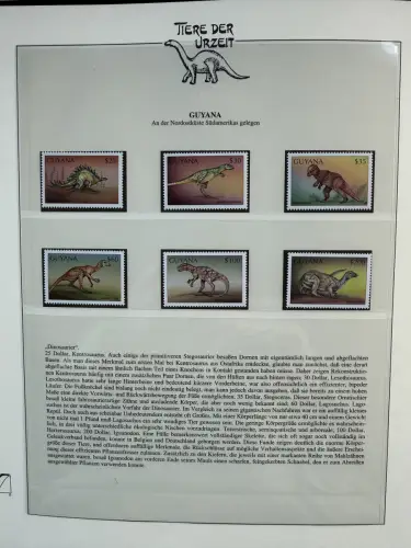 Motiv Tiere der Urzeit / Dinos - Südamerika ** Lindner-Vordruckbinder, 35 Seiten