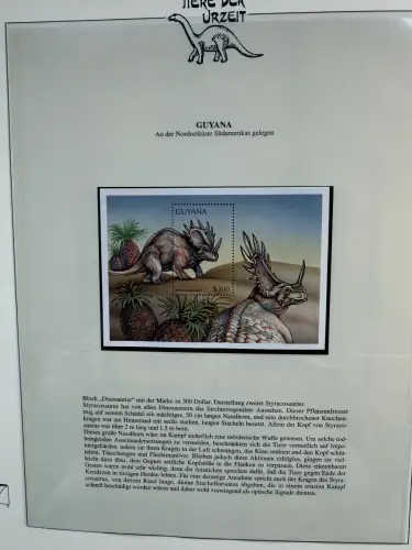 Motiv Tiere der Urzeit / Dinos - Südamerika ** Lindner-Vordruckbinder, 35 Seiten