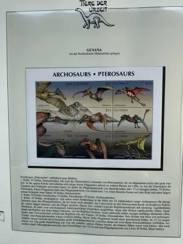 Motiv Tiere der Urzeit / Dinos - Südamerika ** Lindner-Vordruckbinder, 35 Seiten