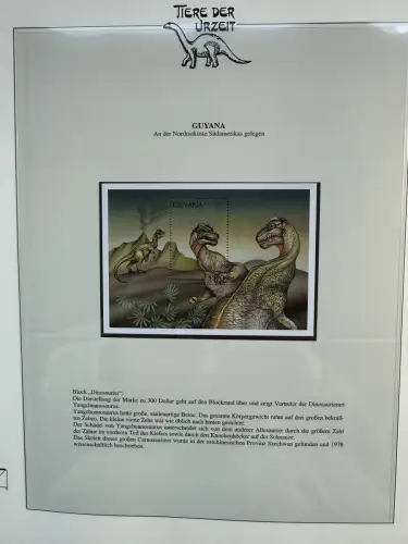 Motiv Tiere der Urzeit / Dinos - Südamerika ** Lindner-Vordruckbinder, 35 Seiten