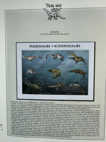 Motiv Tiere der Urzeit / Dinos - Südamerika ** Lindner-Vordruckbinder, 35 Seiten