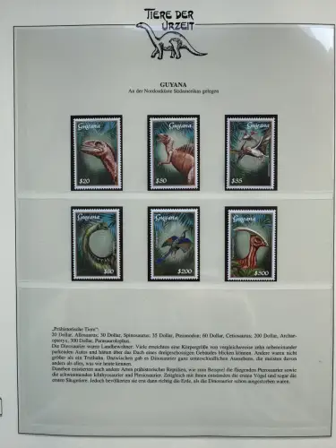 Motiv Tiere der Urzeit / Dinos - Südamerika ** Lindner-Vordruckbinder, 35 Seiten