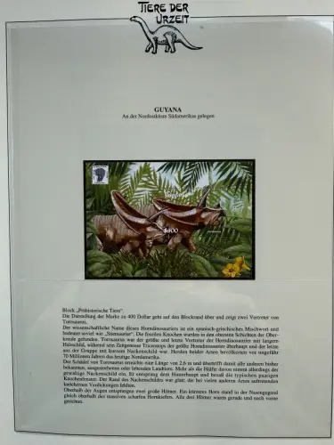 Motiv Tiere der Urzeit / Dinos - Südamerika ** Lindner-Vordruckbinder, 35 Seiten