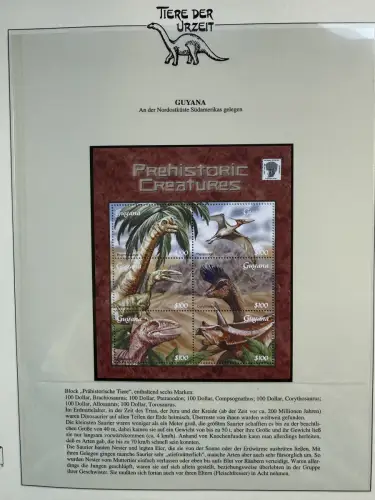 Motiv Tiere der Urzeit / Dinos - Südamerika ** Lindner-Vordruckbinder, 35 Seiten