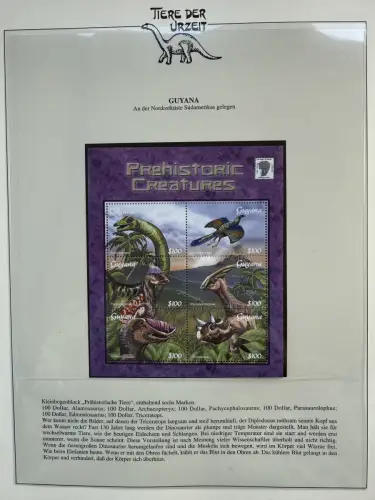 Motiv Tiere der Urzeit / Dinos - Südamerika ** Lindner-Vordruckbinder, 35 Seiten