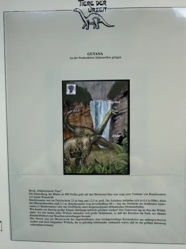 Motiv Tiere der Urzeit / Dinos - Südamerika ** Lindner-Vordruckbinder, 35 Seiten