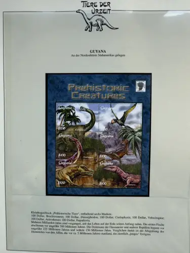 Motiv Tiere der Urzeit / Dinos - Südamerika ** Lindner-Vordruckbinder, 35 Seiten