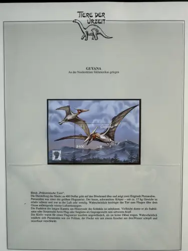 Motiv Tiere der Urzeit / Dinos - Südamerika ** Lindner-Vordruckbinder, 35 Seiten