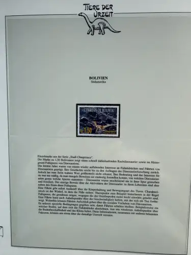 Motiv Tiere der Urzeit / Dinos - Südamerika ** Lindner-Vordruckbinder, 35 Seiten