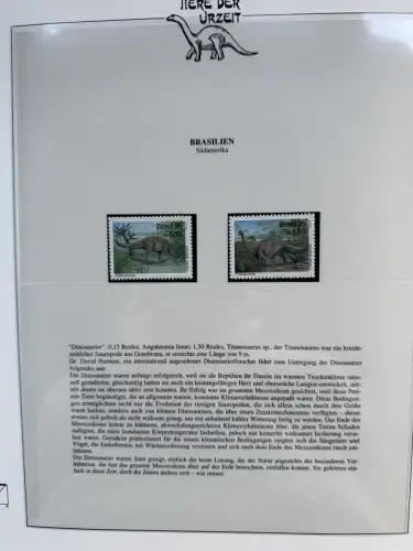 Motiv Tiere der Urzeit / Dinos - Südamerika ** Lindner-Vordruckbinder, 35 Seiten