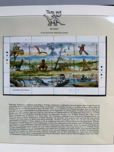 Motiv Tiere der Urzeit / Dinos - Südamerika ** Lindner-Vordruckbinder, 35 Seiten