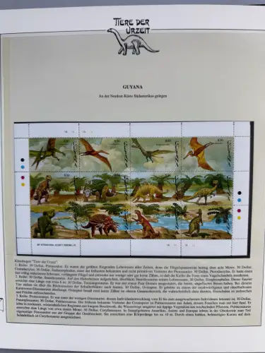 Motiv Tiere der Urzeit / Dinos - Südamerika ** Lindner-Vordruckbinder, 35 Seiten