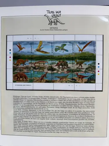 Motiv Tiere der Urzeit / Dinos - Südamerika ** Lindner-Vordruckbinder, 35 Seiten