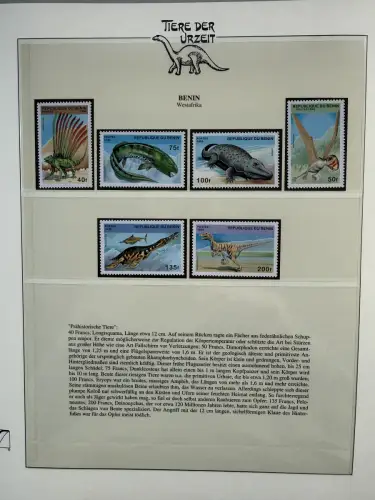 Motiv Tiere der Urzeit / Dinos - Afrika 1 ** - Lindner-Vordruckbinder, 60 Seiten