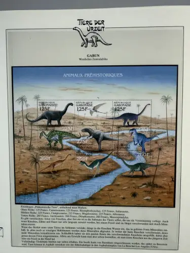 Motiv Tiere der Urzeit / Dinos - Afrika 1 ** - Lindner-Vordruckbinder, 60 Seiten